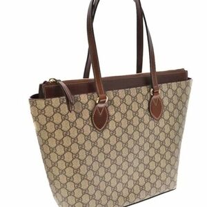 Gucci Brown GG Supreme Canvas Tote Bag